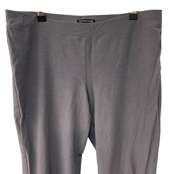 Eileen Fisher Washable Stretch Crepe Slim Ankle Pant Elastic Waist Size Medium - Picture 4 of 10